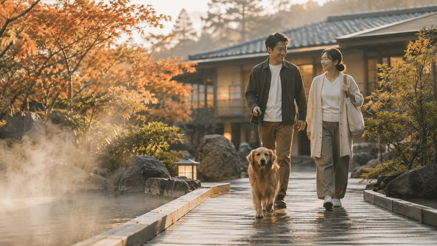 清晨散步